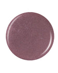 Glittery pink-brown chrome badge nail polish sample color swatch in white background
