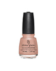 0.5-ounce Capped glass bottle of nail polish from China Glaze in Sorry I'm Latte variant