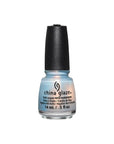 China Glaze Pearl Jammin' Nail Lacquer with Hardener in a pearly blue shade, offering vibrant, long-lasting color.