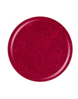 Sample swatch of a Metallic magenta lacquer in circle shape