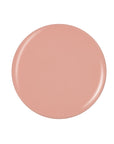 Shiny nude cream button nail polish sample color swatch in the white color backdrop