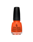 Bottle of an orange nail polish from China Glaze Nail Lacquer collection with That'll Peach You! variant