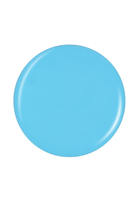 A circle shape sample swatch drop isolated in white background with sky blue color