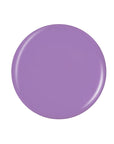 Glossy soft lavander vector color of a circle nail enamel sample color swatch in white background