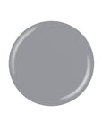 A circular shape of China Glaze lacquer sample swatch featuring its gray hue