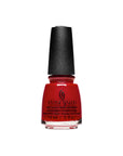 A wide view of red nail lacquer from China Glaze in Santa's Side Chick color variant