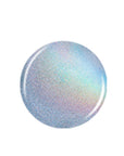 Blue holographic shade of a circle swatch color drop in white color setting