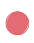 Glossy pink-cream badge nail enamel sample color swatch isolated in white scene