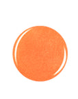 Vector blank glittery orange badge lay in white color background
