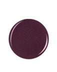 Glittered button badge with puple nail lacquer sample color swatch color isolated in white background