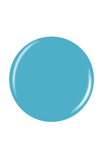 A sample shade of a light blue neon acrylic nail color nail polish swatch drop of China Glaze Cuba Diving