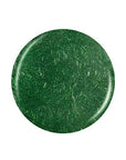Emerald tinsel swatch badge isolated in white color background