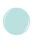 A round shape with light blue color swatch drop of China Glaze's live in the mo-mint nail lacquer