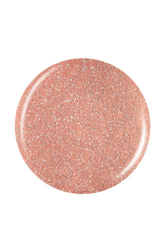 A round shape nail polish swatch drop in pink holographic glitter color