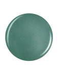 A round shape nail polish swatch drop in metallic green color