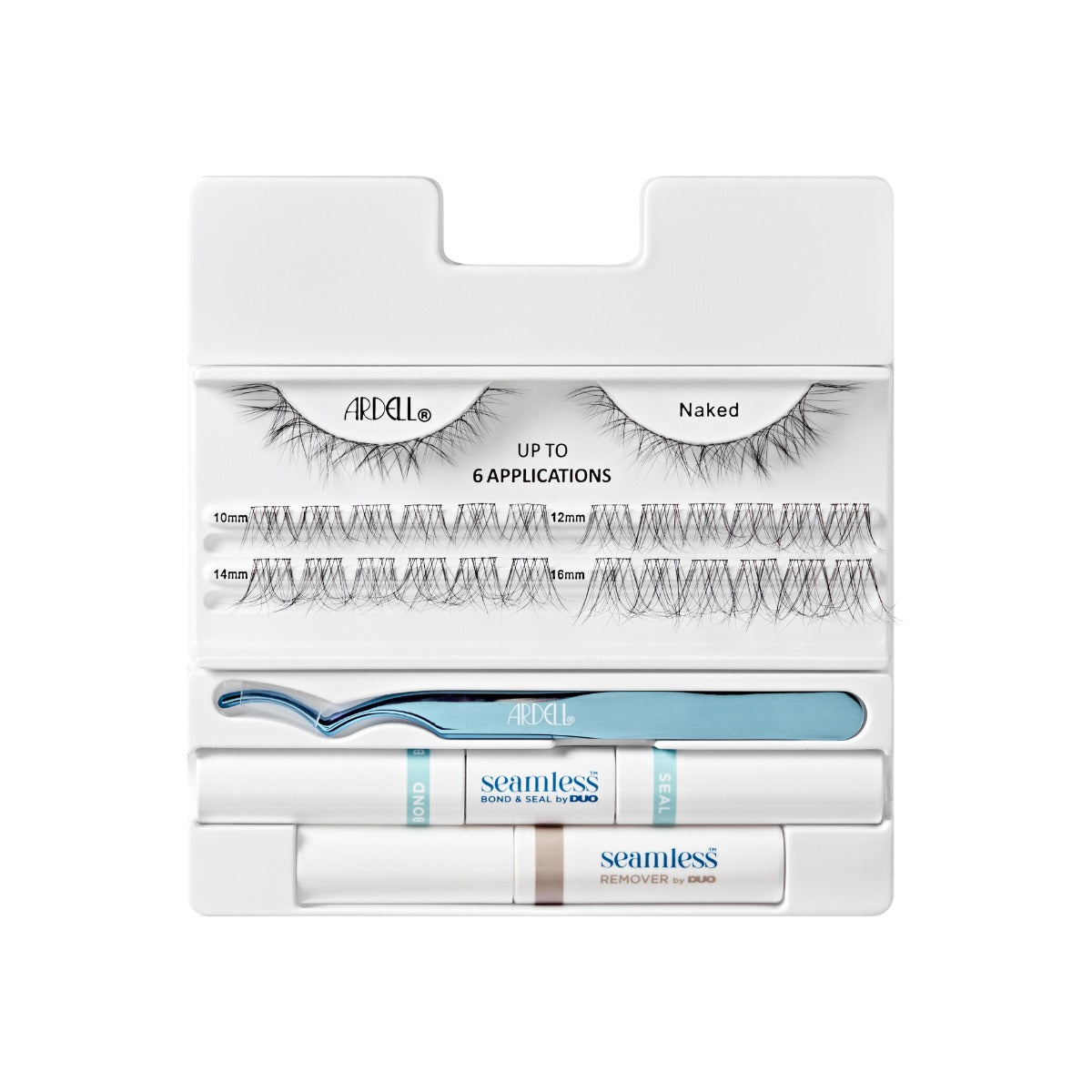 Seamless Underlash Extensions Naked tray featuring its inclusions