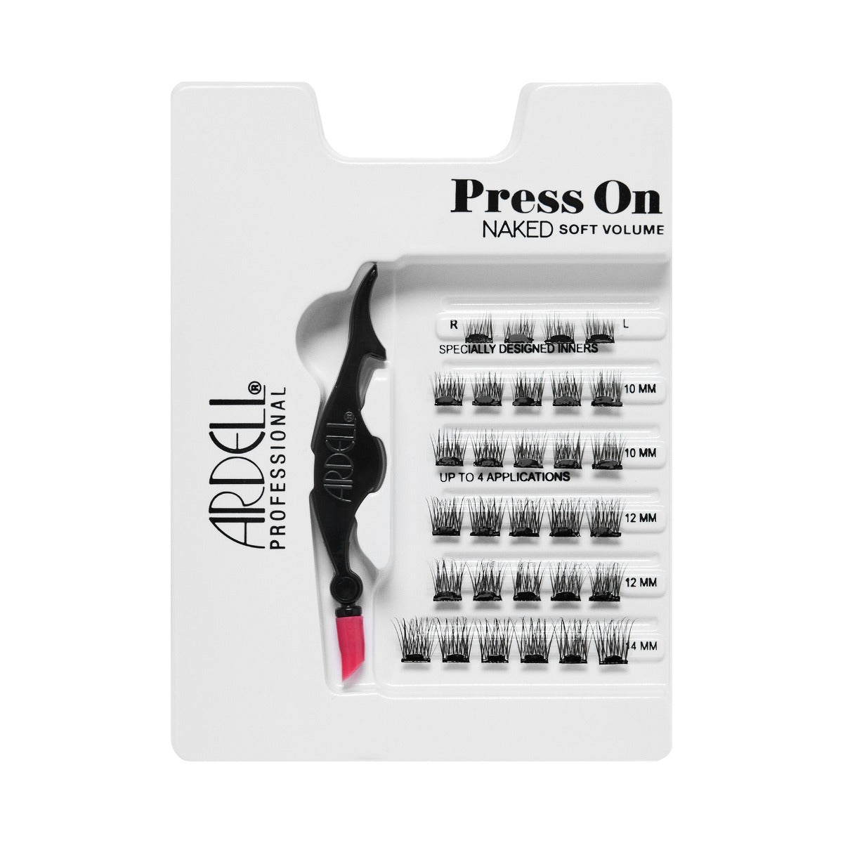 Ardell Naked Press On Underlash Extensions Soft Volume packaging tray showing its inclusions