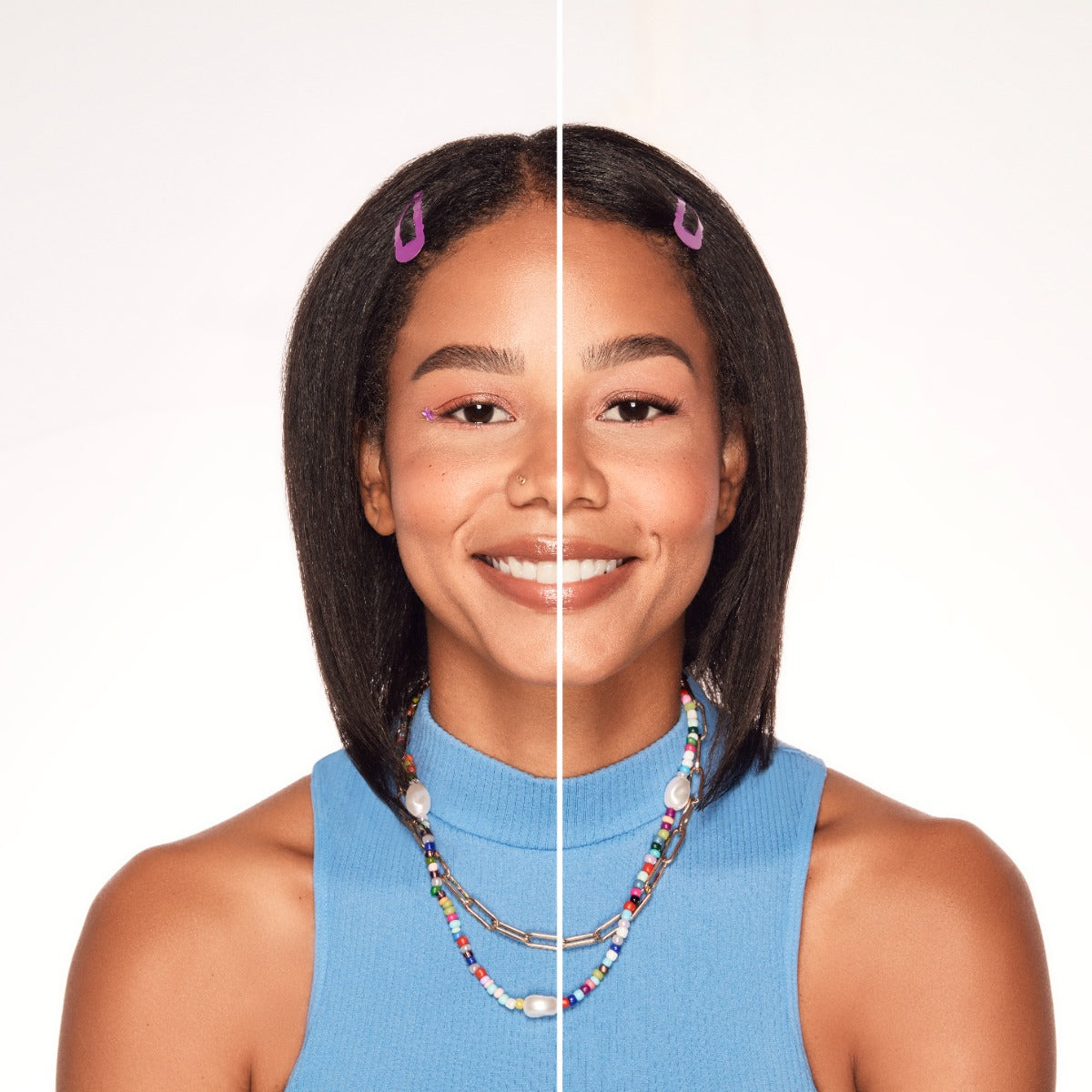 Winks Press On Pre-Glued Underlash Extensions - Volume on a model with monolid eye shape