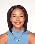 Winks Press On Pre-Glued Underlash Extensions - Volume on a model with monolid eye shape