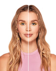 Winks Press On Pre-Glued Underlash Extensions - Volume on a model with almond eye shape