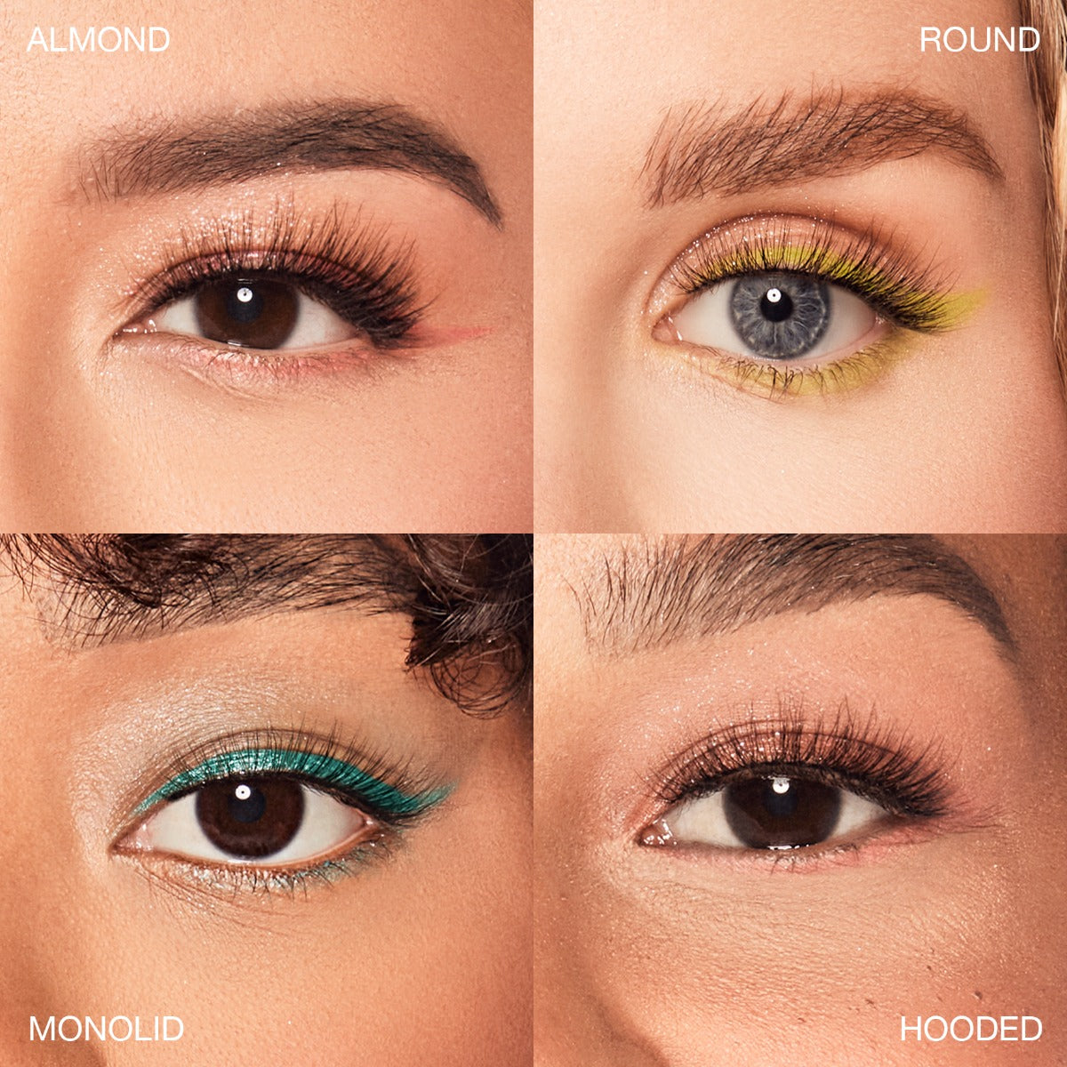 Four stylized images of models wearing Winks Be Yourself ILY