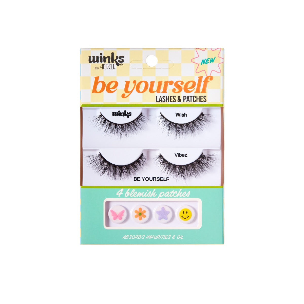 Winks Be Yourself Wish + Vibez Lashes & Patches front packaging
