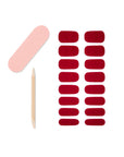 Set of 16-piece nail strips, 1 mini nail file and 1 orange wood stick