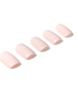 5 nails displayed from the Ardell Nail Addict Naked Porcelain