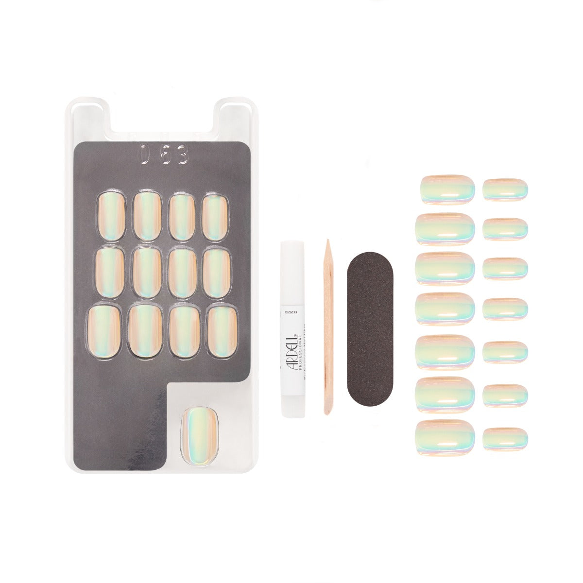 Ardell Nail Addict Chrome Aura 37430 displayed out of packaging