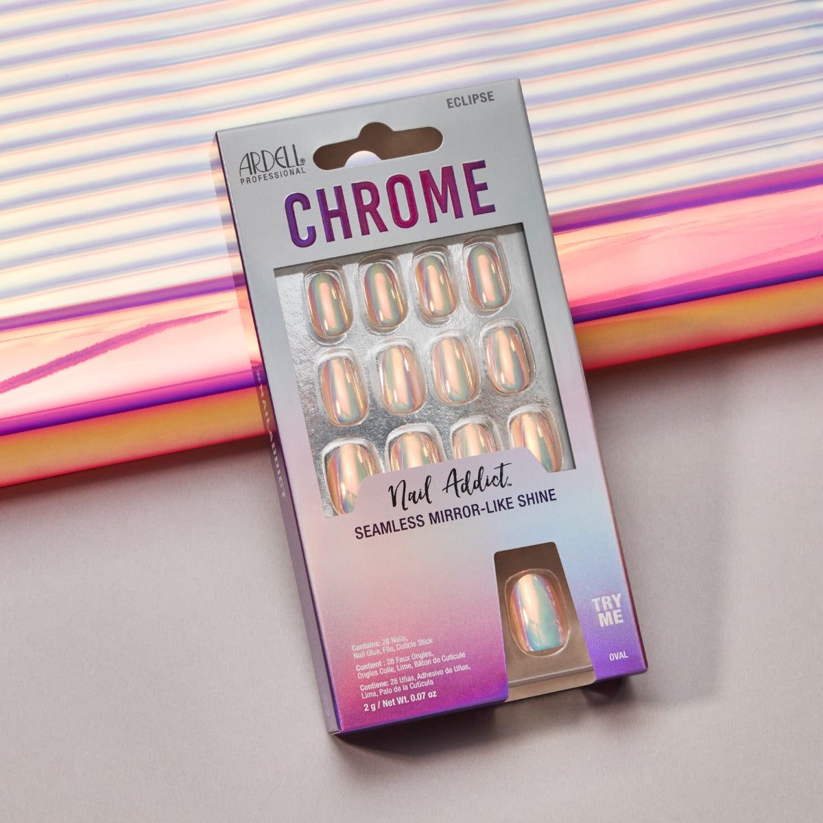 Stlized image of Ardell Nail Addict Chrome Eclipse