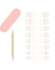 1 Pink Nail file, 1 orange wood stick and 16 -pieces of Nail strips