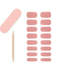16 gel nail strips, 1 mini dual sided nail file and 1 orange wood stick from Ardell Nail collection