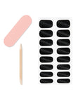 Display of 1-piece mini nail file, 1-piece of orange wood stick and 16-piece gel nail strips from Ardell