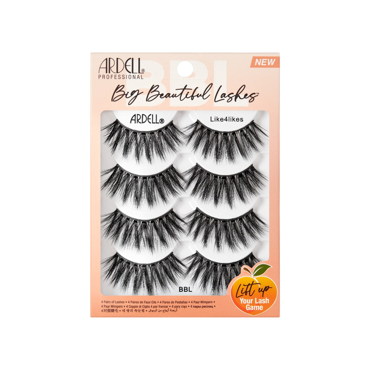 Front package of lashes