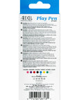 Back details of Ardell Play Pen Ecsta-Sea wall-hook ready box with instructions and warnings in three different languages