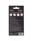 Back details of Ardell Nail Addict Sparkling Tiara retail pack with instruction in three different languages and precautions