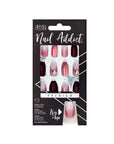 Frontage of Ardell Nail Addict Sparkling Tiara color shade placed in a wall-hook ready retail pack with label text