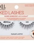 Front view of an Ardell Naked Lash 425 faux lashes set in complete retail wall hook packaging
