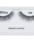 Pair of Ardell Naked Lash 428 faux lashes in inner packaging labeled "Ardell", "428", & "Naked Lashes"