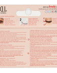 Back of Ardell Naked Lash 429 false lashes retail packaging with instructions in different languages