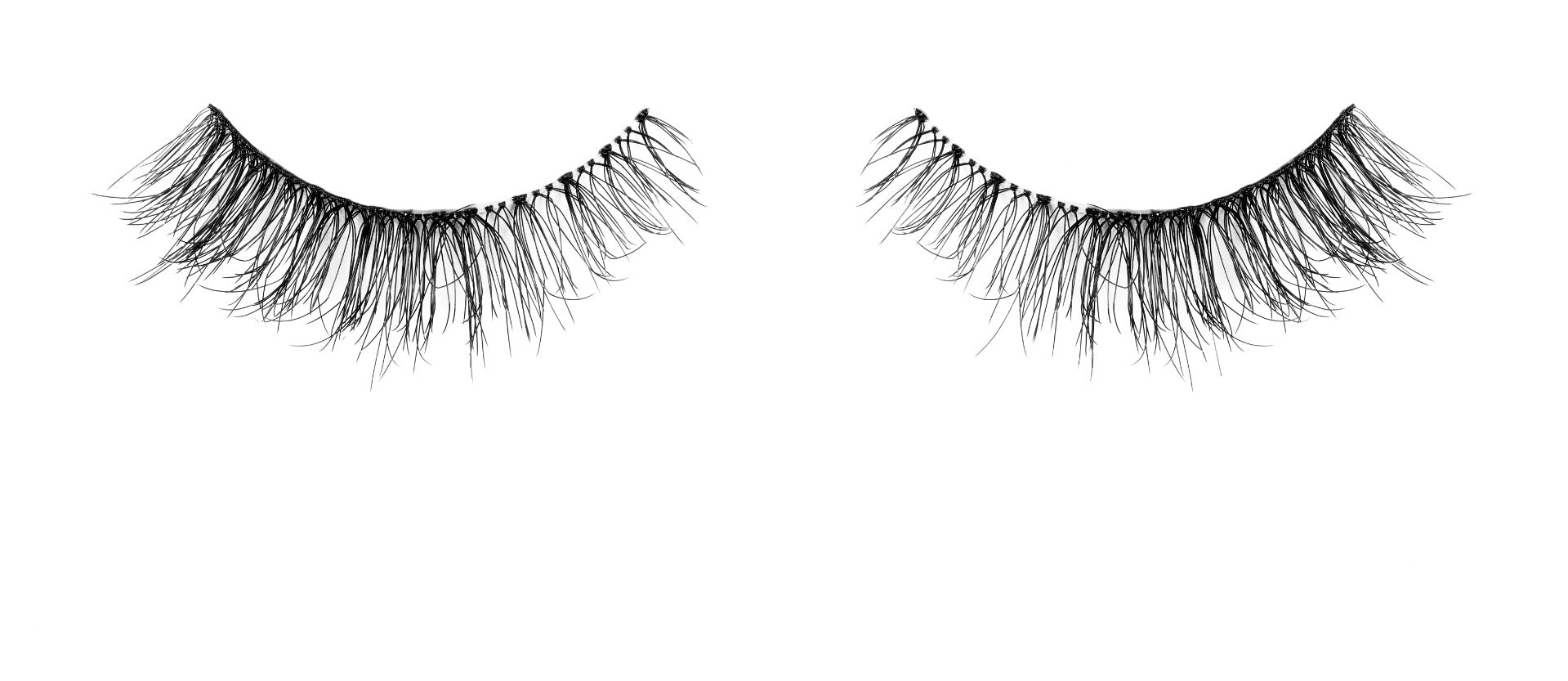 Ardell Naked Lashes 433 featuring its short, light volume lashes fine tapered strands texture