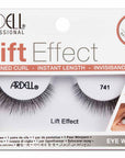 Front view of an Ardell Lift Effect 741 false lashes set in complete retail wall hook packaging