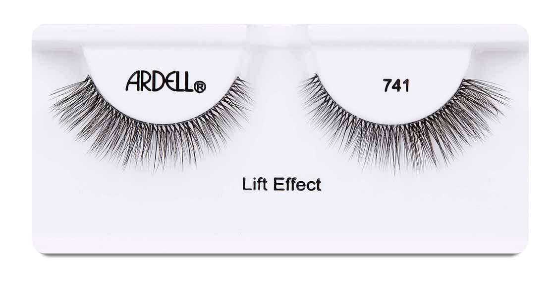Pair of Ardell Lift Effect 741 faux lashes in inner packaging labeled "Ardell", "741", & "Lift Effect"