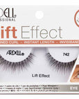 Front view of an Ardell Lift Effect 742 false lashes set in complete retail wall hook packaging