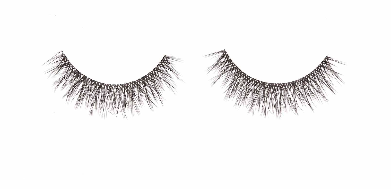 Pair of Ardell Lift Effect 743 false lashes side by side featuring medium volume short length lash fibers