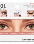 Back of Ardell Lift Effect 745 packaging featuring instructions and close up of a model's eyes wearing faux lashes