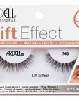 Front view of an Ardell Lift Effect 745 false lashes set in complete retail wall hook packaging