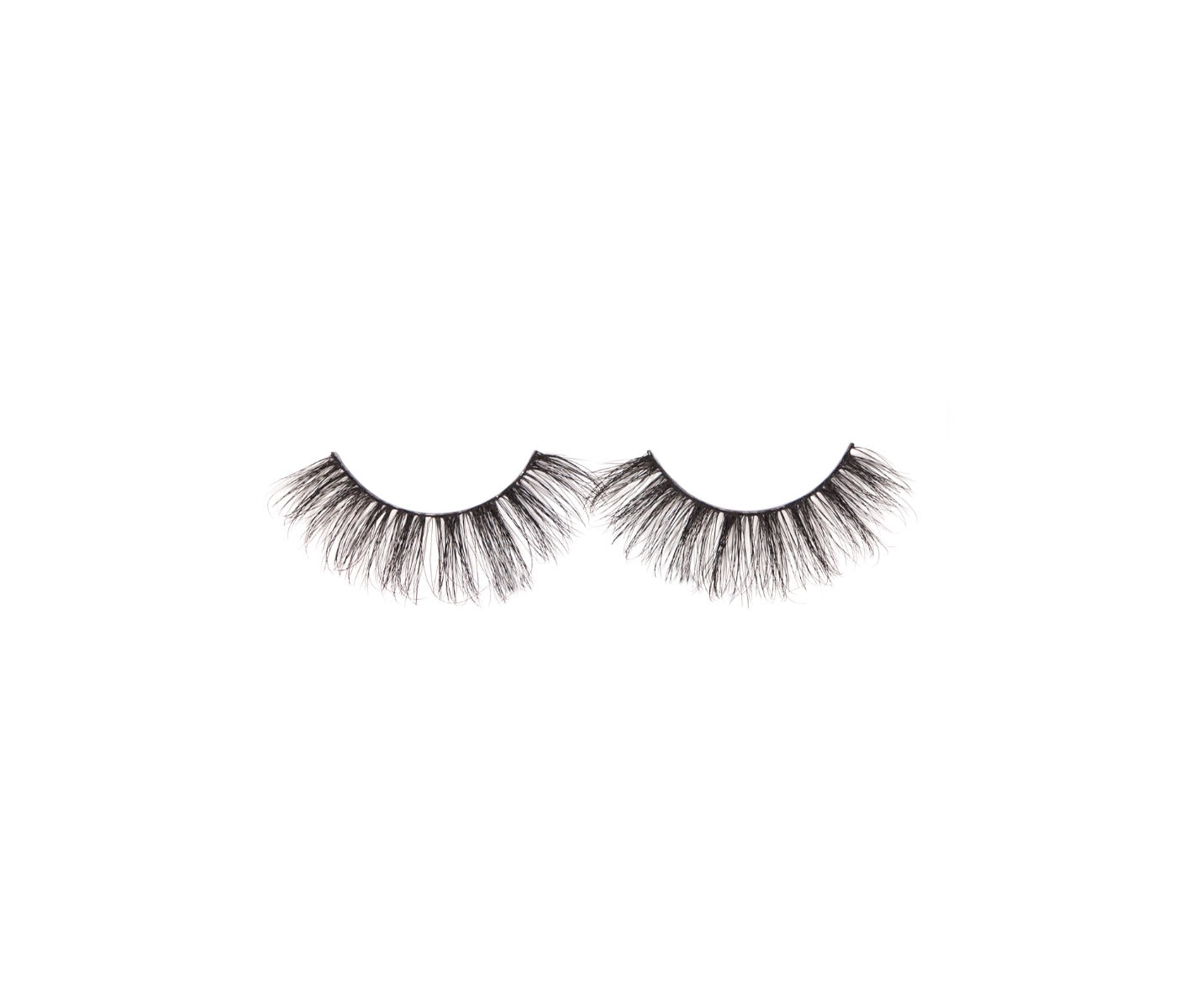 Ardell's Ecolashes 455 with multi-layered strand, medium volume, medium length and rounded shape lashes
