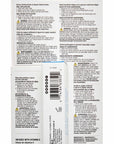 Back of Ardell Nail Addict Precision Nail Glue packaging with instructions in different languages