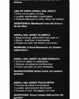 Back of Ardell Nail Addict Glass File packaging with printed text in different languages